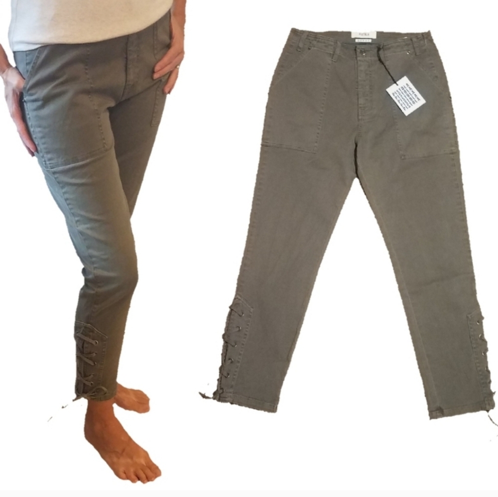 Pistola high rise green khaki ankle skinny pants major general size‎ 28